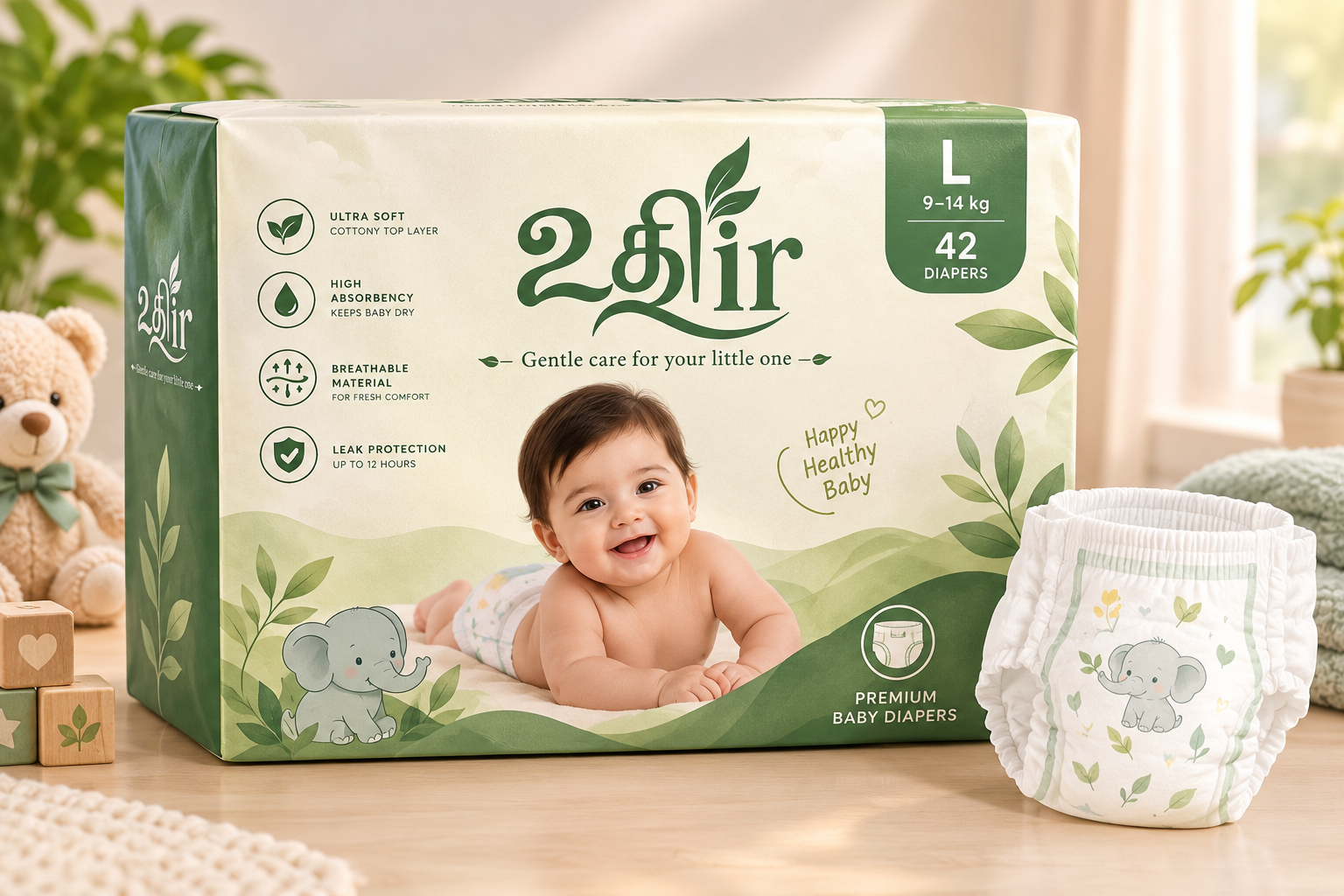 UTHIR baby diapers, size L